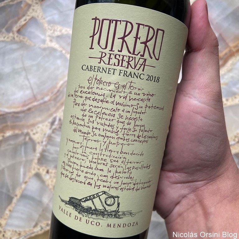 #BebedorFrecuente: 12 vinos descorchados en julio 2 Potrero Reserva Cabernet Franc 2018