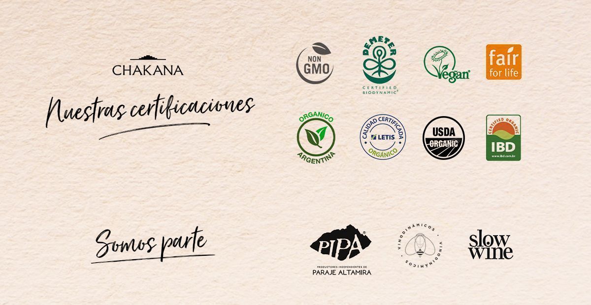 Chakana y la mira puesta en la viticultura del futuro 4 Certificaciones de Bodega Chakana